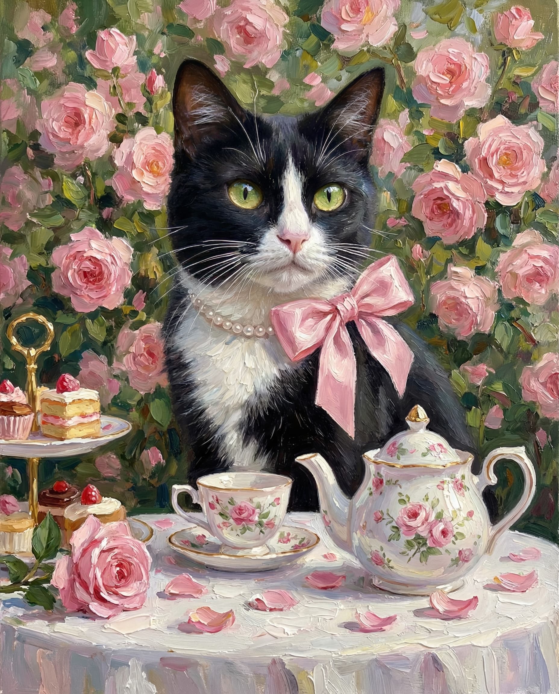 Impressionist Tea Garden Portrait